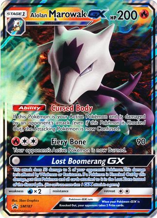 Alolan Marowak GX (SM187) (Jumbo Card) [Sun & Moon: Black Star Promos] | The Gaming-Verse