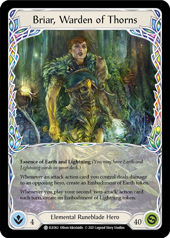 Briar, Warden of Thorns // Titan's Fist [ELE062 // ELE202] (Tales of Aria)  1st Edition Normal | The Gaming-Verse