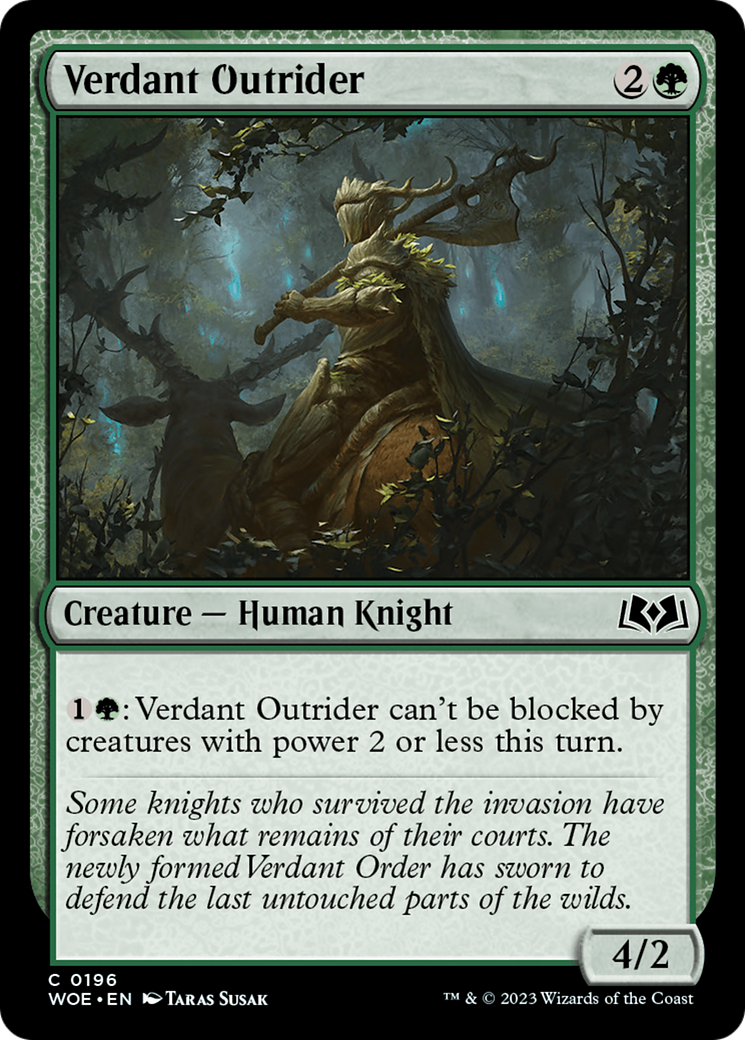 Verdant Outrider [Wilds of Eldraine] | The Gaming-Verse