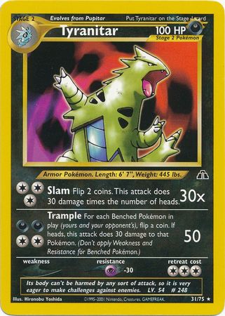 Tyranitar (31/75) [Neo Discovery Unlimited] | The Gaming-Verse