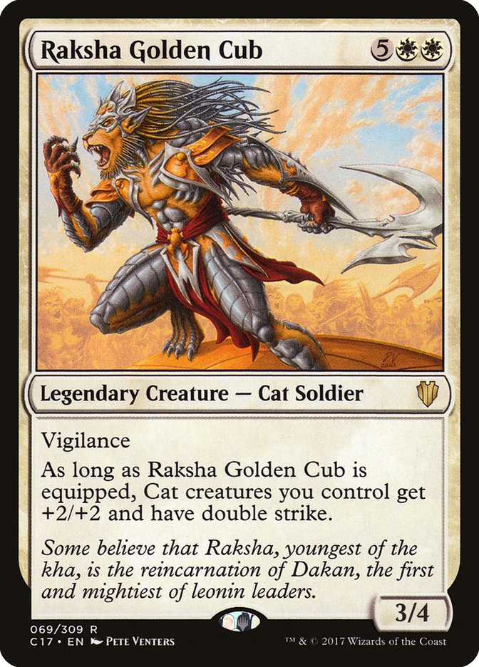 Raksha Golden Cub [Commander 2017] | The Gaming-Verse