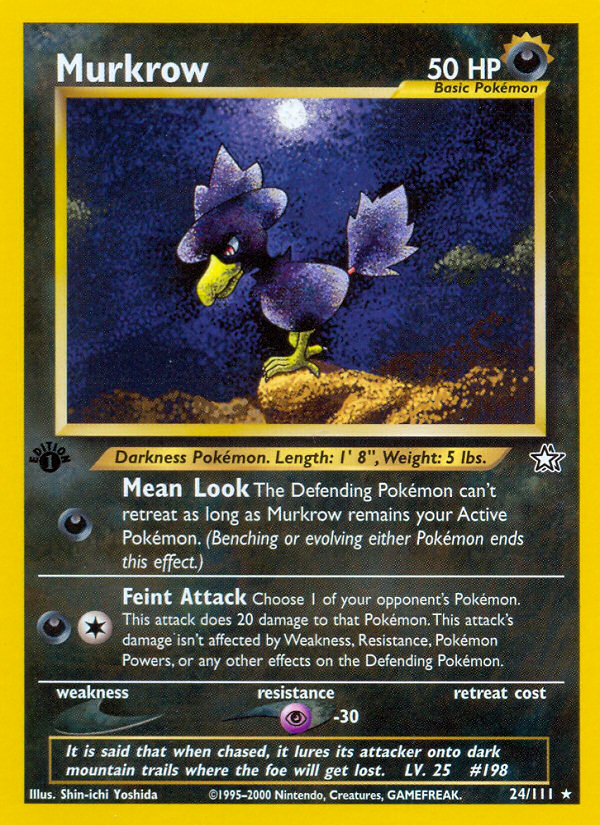 Murkrow (24/111) [Neo Genesis 1st Edition] | The Gaming-Verse