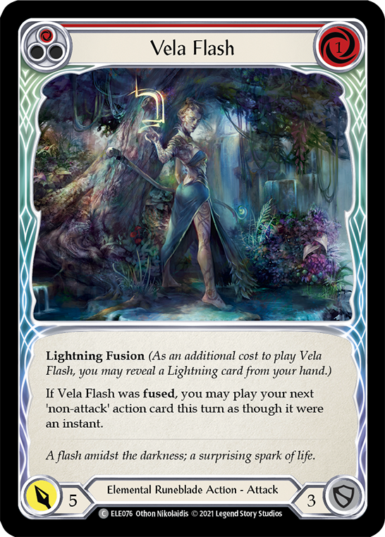 Vela Flash (Red) [ELE076] (Tales of Aria)  1st Edition Normal | The Gaming-Verse