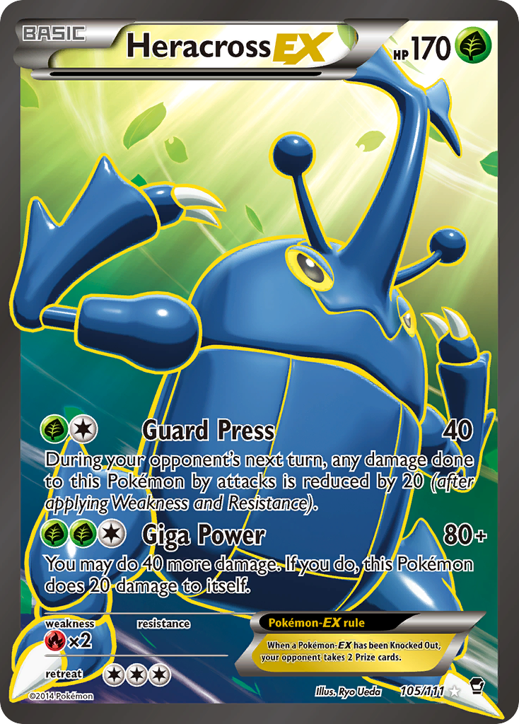 Heracross EX (105/111) [XY: Furious Fists] | The Gaming-Verse