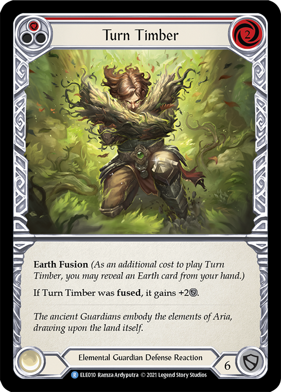 Turn Timber (Red) [ELE010] (Tales of Aria)  1st Edition Rainbow Foil | The Gaming-Verse