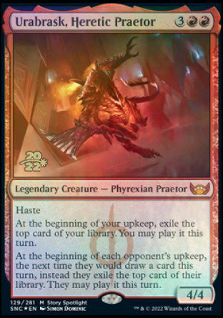 Urabrask, Heretic Praetor [Streets of New Capenna Prerelease Promos] | The Gaming-Verse