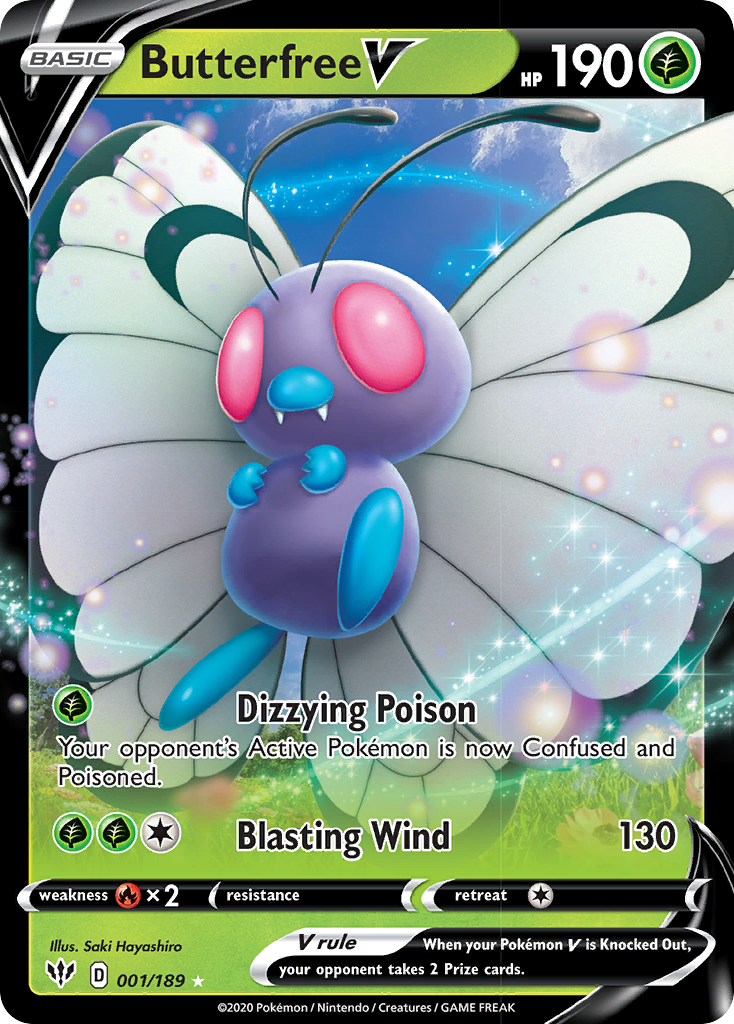 Butterfree V (001/189) [Sword & Shield: Darkness Ablaze] | The Gaming-Verse