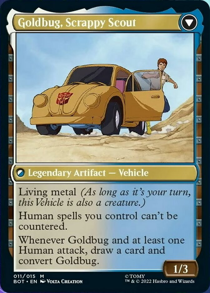 Goldbug, Humanity's Ally // Goldbug, Scrappy Scout [Universes Beyond: Transformers] | The Gaming-Verse