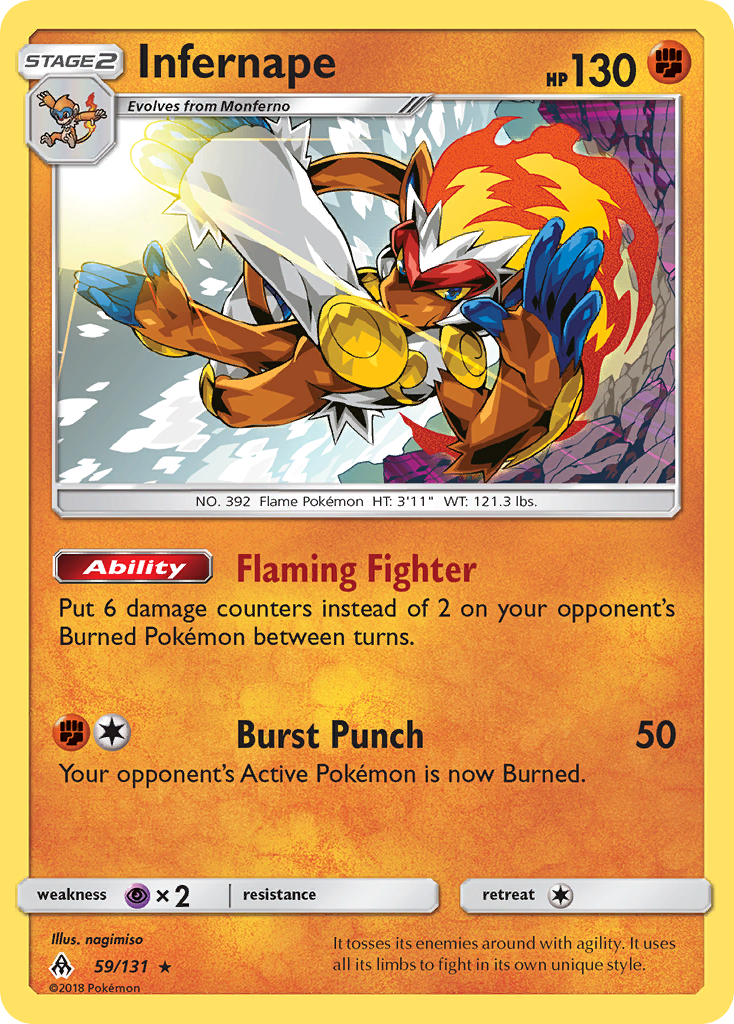 Infernape (59/131) [Sun & Moon: Forbidden Light] | The Gaming-Verse