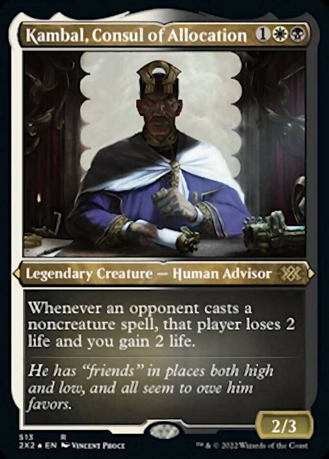 Kambal, Consul of Allocation (Foil Etched) [Double Masters 2022] | The Gaming-Verse