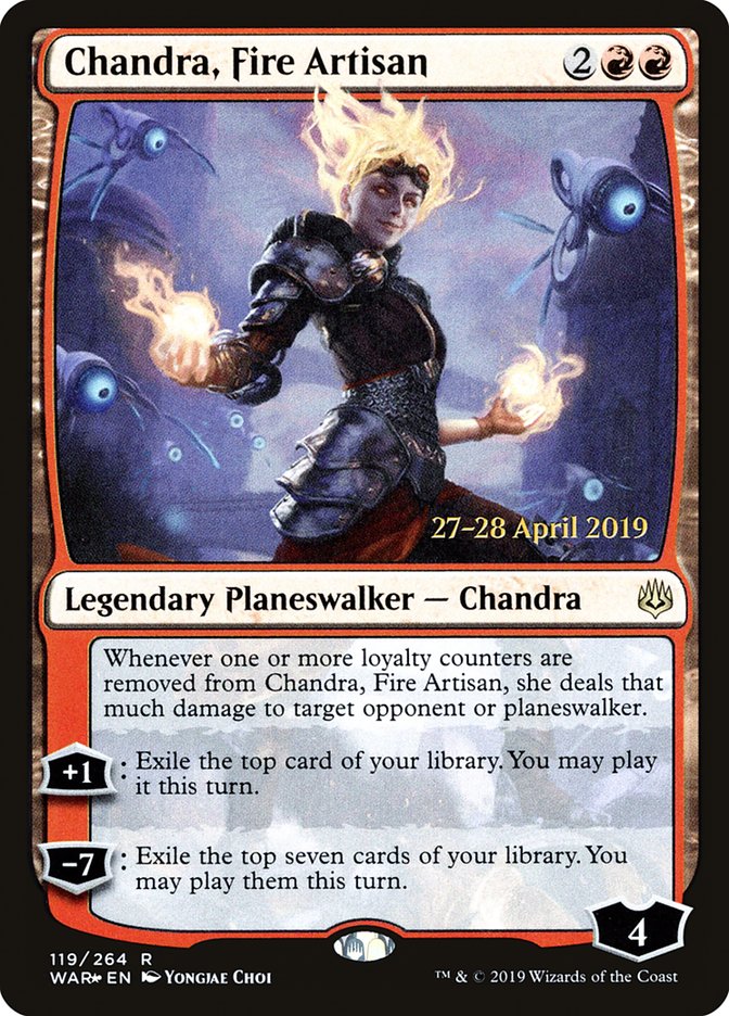 Chandra, Fire Artisan  [War of the Spark Prerelease Promos] | The Gaming-Verse