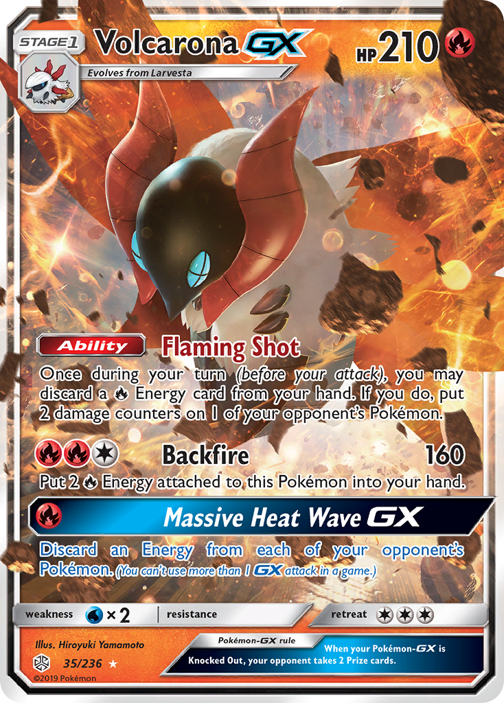 Volcarona GX (35/236) [Sun & Moon: Cosmic Eclipse] | The Gaming-Verse