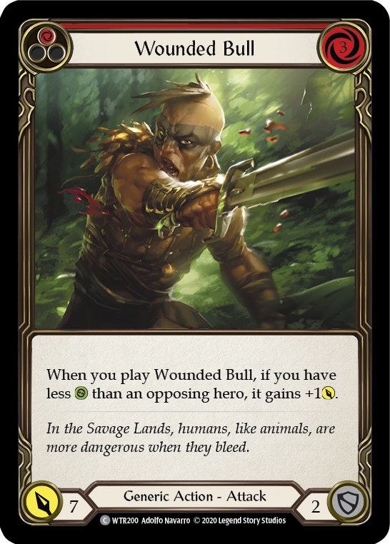 Wounded Bull (Red) [WTR200] Unlimited Rainbow Foil | The Gaming-Verse