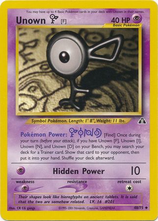 Unown [F] (48/75) [Neo Discovery Unlimited] | The Gaming-Verse