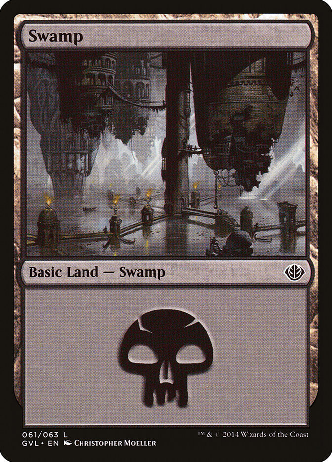 Swamp (61) (Garruk vs. Liliana) [Duel Decks Anthology] | The Gaming-Verse