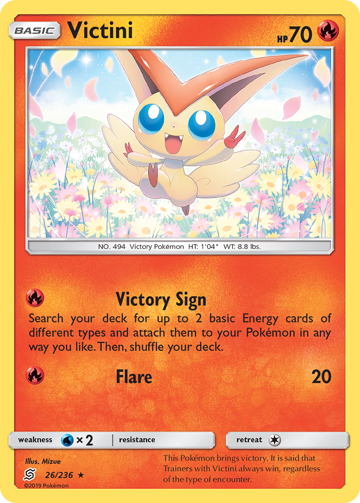 Victini (26/236) [Sun & Moon: Unified Minds] | The Gaming-Verse