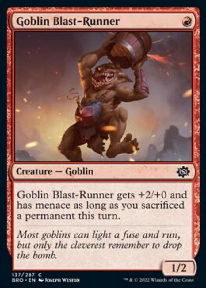 Goblin Blast-Runner [The Brothers' War] | The Gaming-Verse