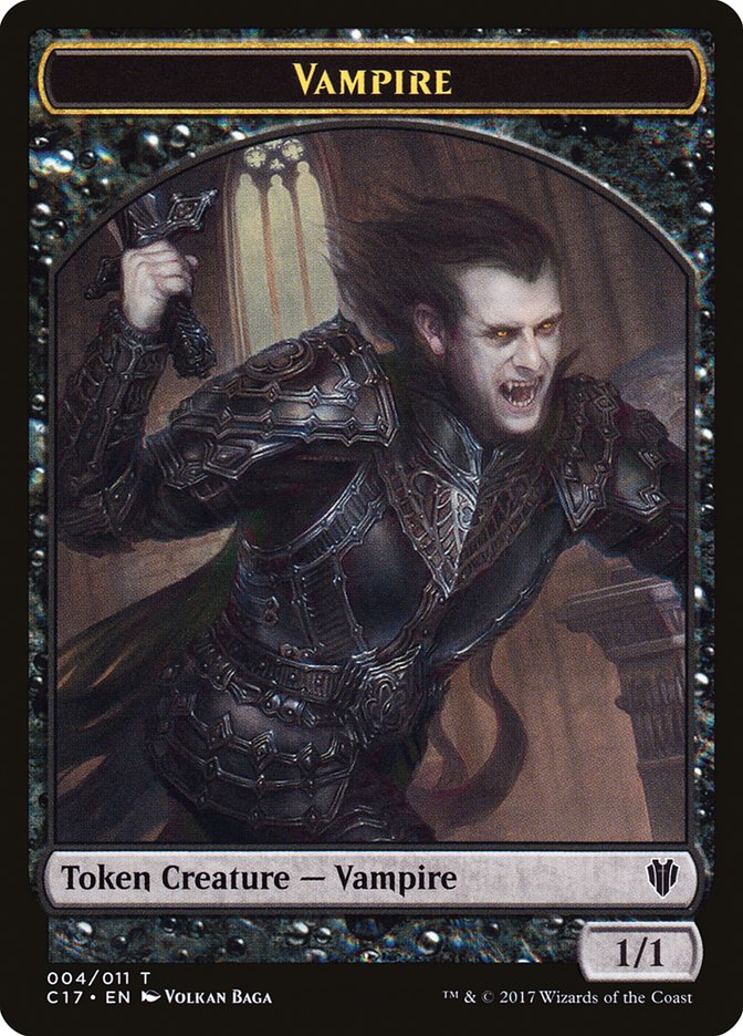 Bat // Vampire Double-sided Token [Commander 2017 Tokens] | The Gaming-Verse