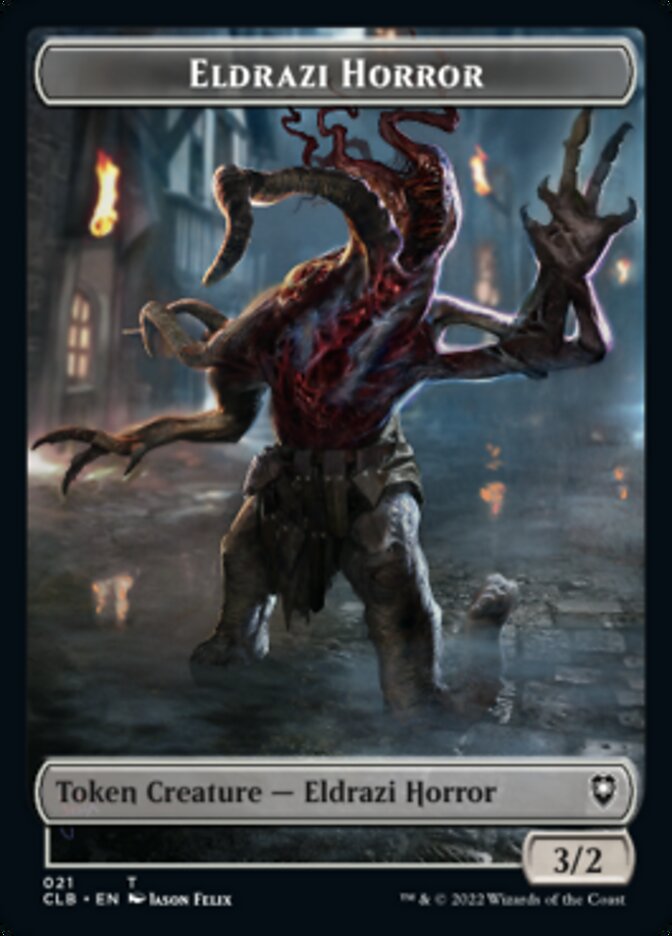 Horror // Eldrazi Horror Double-sided Token [Commander Legends: Battle for Baldur's Gate Tokens] | The Gaming-Verse