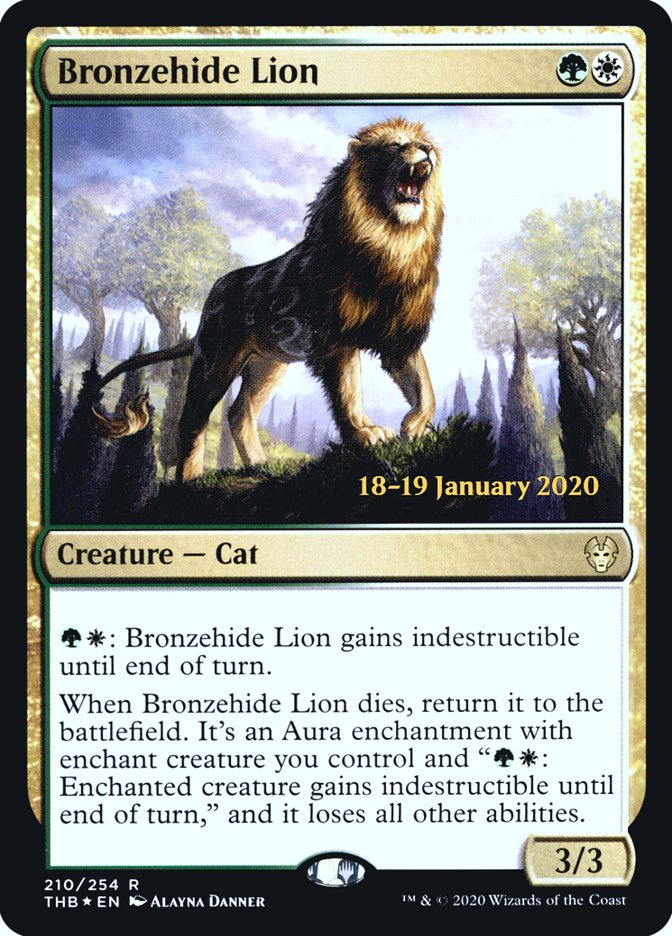 Bronzehide Lion [Theros Beyond Death Prerelease Promos] | The Gaming-Verse