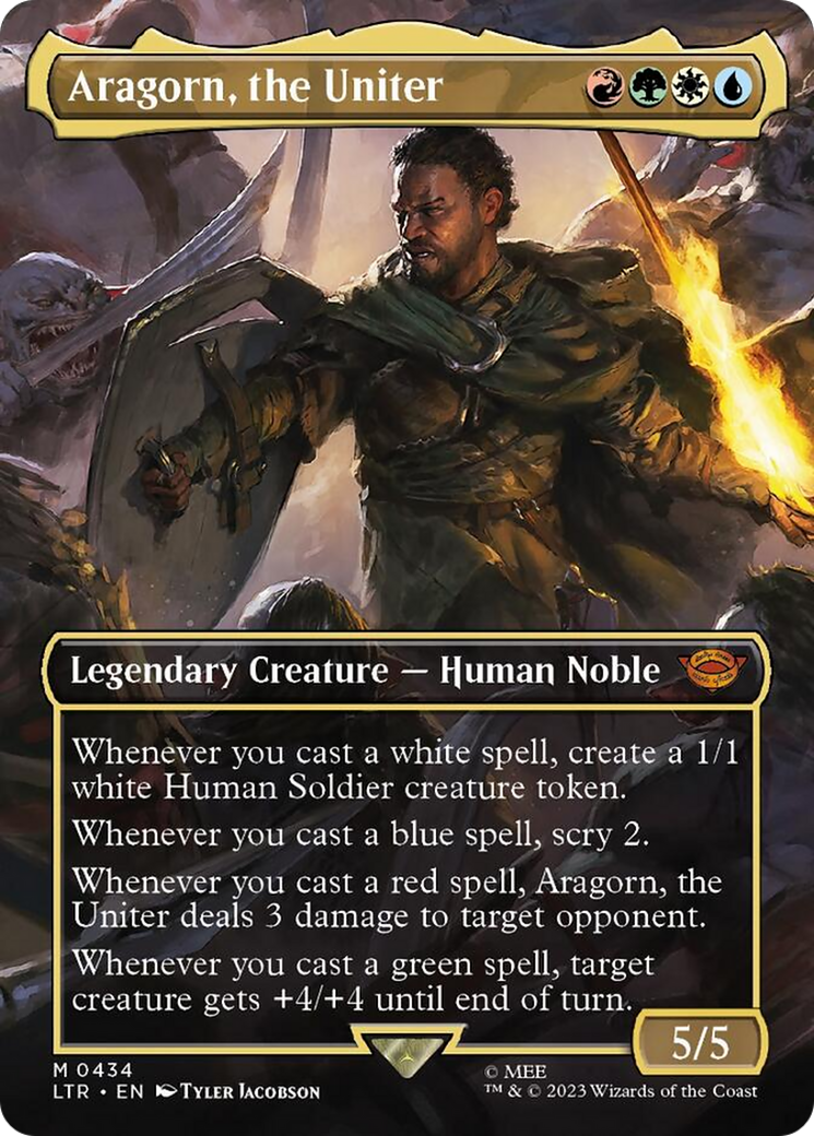Aragorn, the Uniter (Borderless Alternate Art) [The Lord of the Rings: Tales of Middle-Earth] | The Gaming-Verse