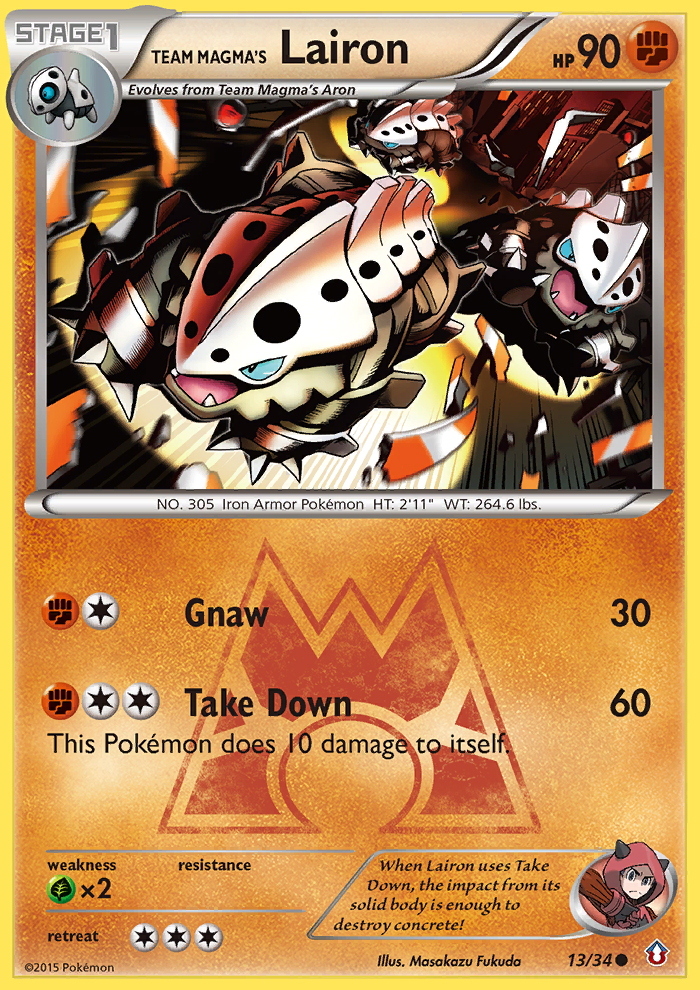 Team Magma's Lairon (13/34) [XY: Double Crisis] | The Gaming-Verse