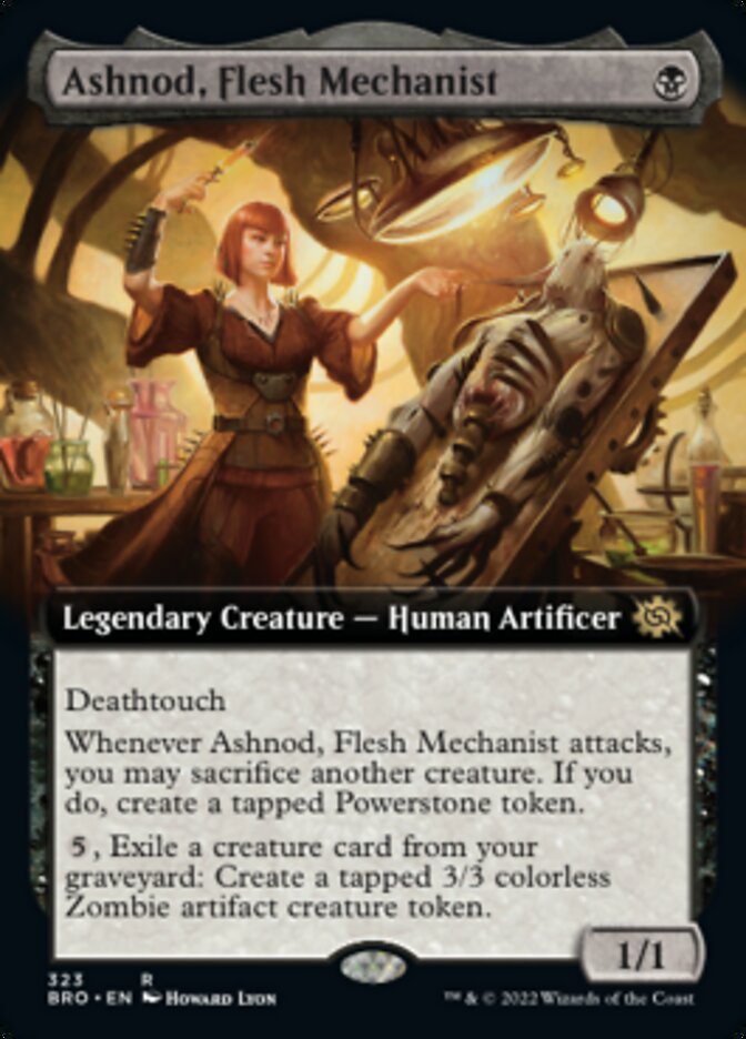 Ashnod, Flesh Mechanist (Extended Art) [The Brothers' War] | The Gaming-Verse