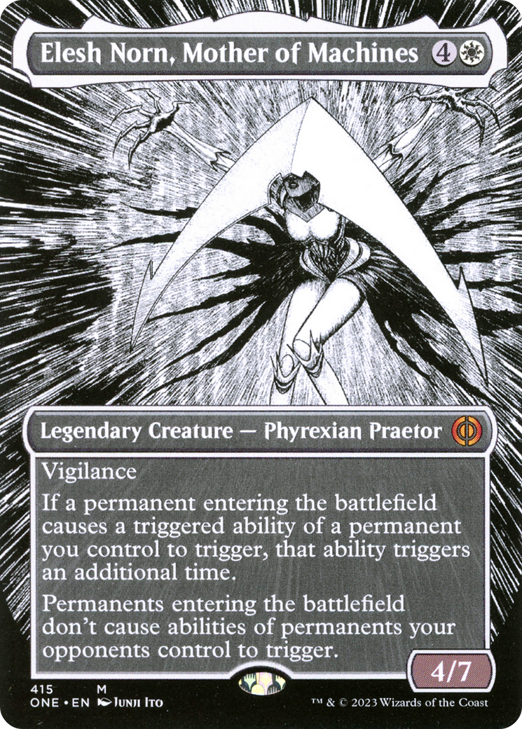 Elesh Norn, Mother of Machines (Borderless Manga) [Phyrexia: All Will Be One] | The Gaming-Verse