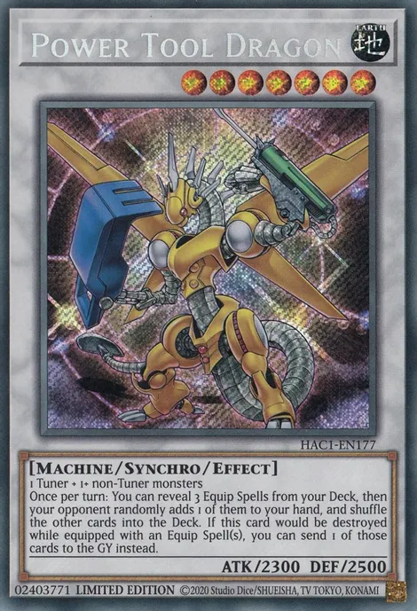 Power Tool Dragon [HAC1-EN177] Secret Rare | The Gaming-Verse