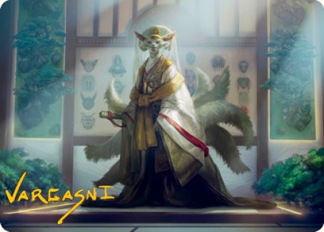 Light-Paws, Emperor's Voice Art Card (Gold-Stamped Signature) [Kamigawa: Neon Dynasty Art Series] | The Gaming-Verse