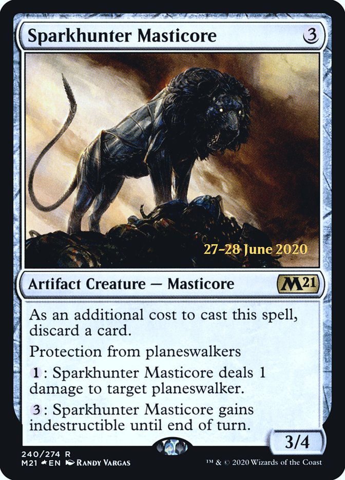 Sparkhunter Masticore  [Core Set 2021 Prerelease Promos] | The Gaming-Verse