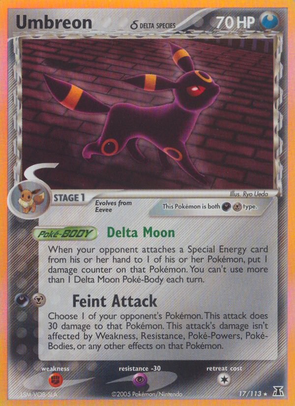 Umbreon (17/113) (Delta Species) [EX: Delta Species] | The Gaming-Verse