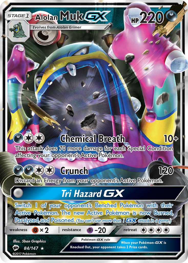 Alolan Muk GX (84/147) [Sun & Moon: Burning Shadows] | The Gaming-Verse