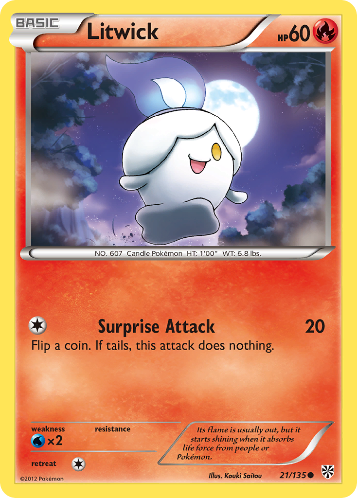 Litwick (21/135) [Black & White: Plasma Storm] | The Gaming-Verse