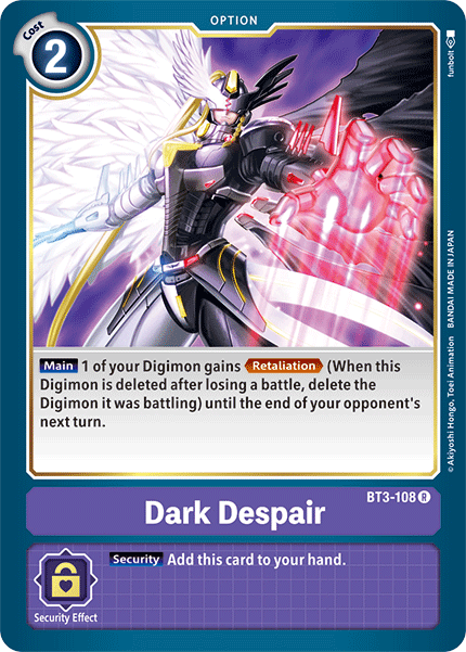 Dark Despair [BT3-108] [Release Special Booster Ver.1.5] | The Gaming-Verse