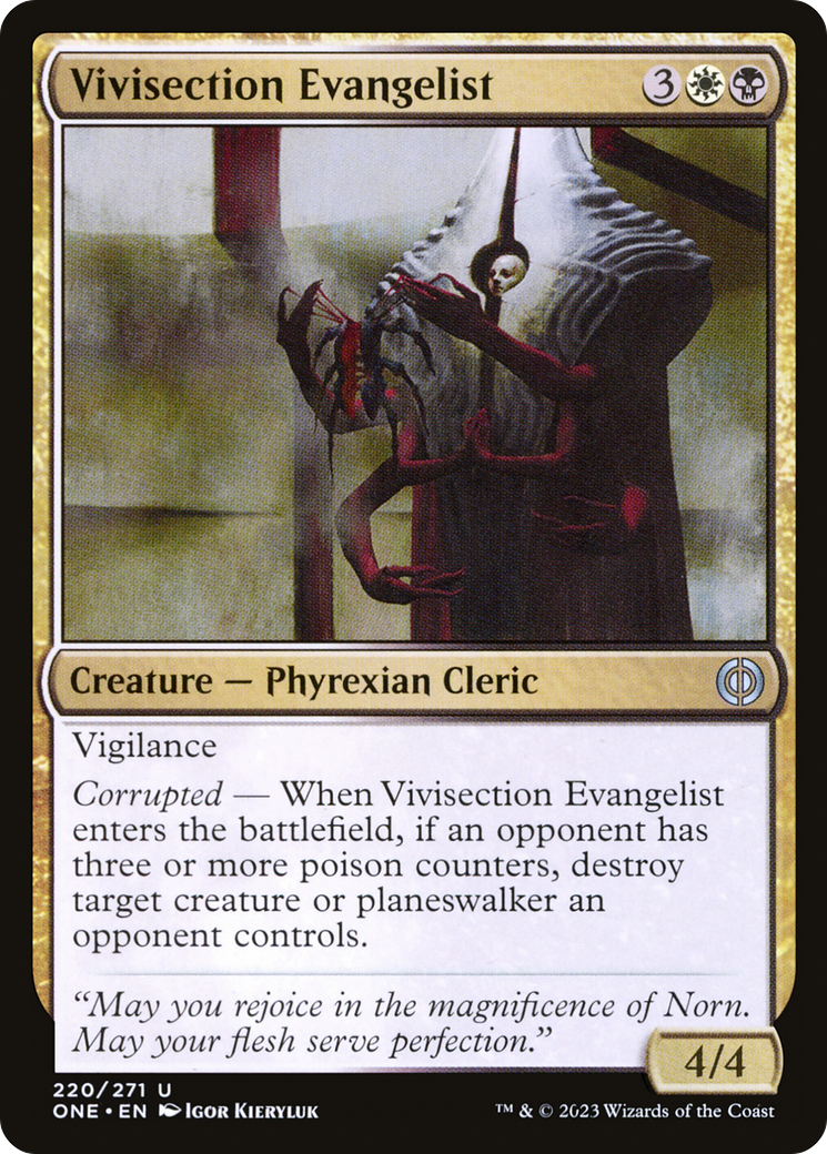 Vivisection Evangelist [Phyrexia: All Will Be One] | The Gaming-Verse