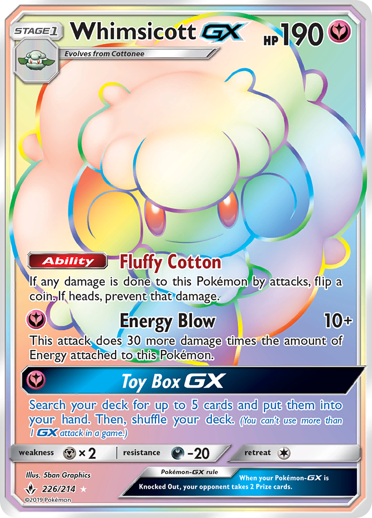 Whimsicott GX (226/214) [Sun & Moon: Unbroken Bonds] | The Gaming-Verse