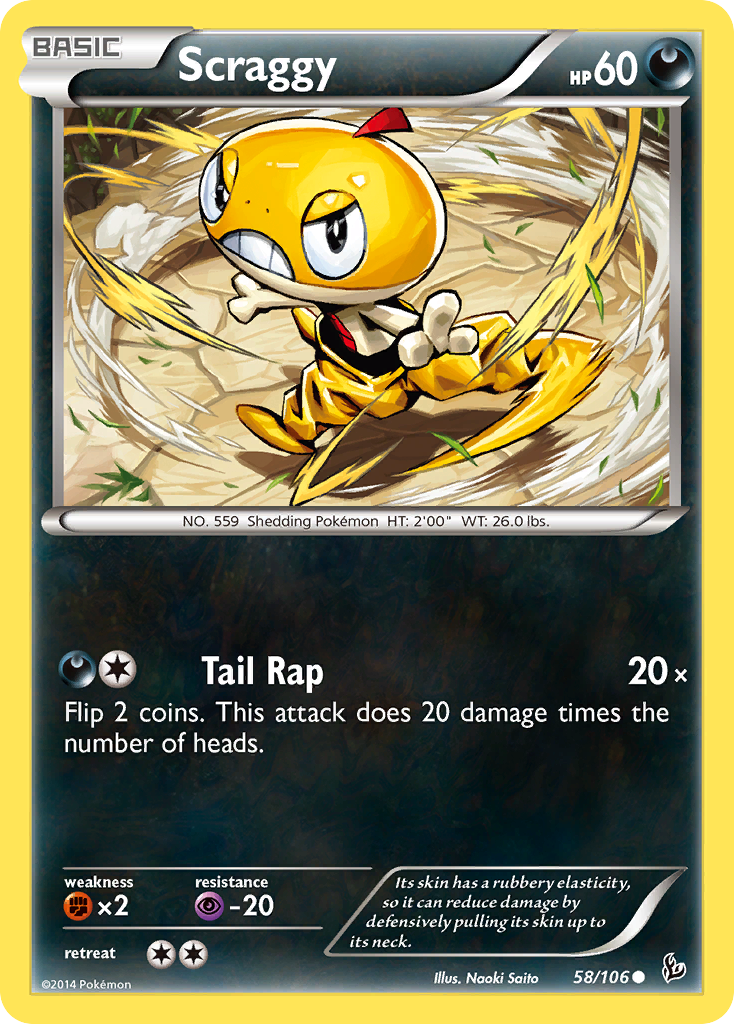 Scraggy (58/106) [XY: Flashfire] | The Gaming-Verse