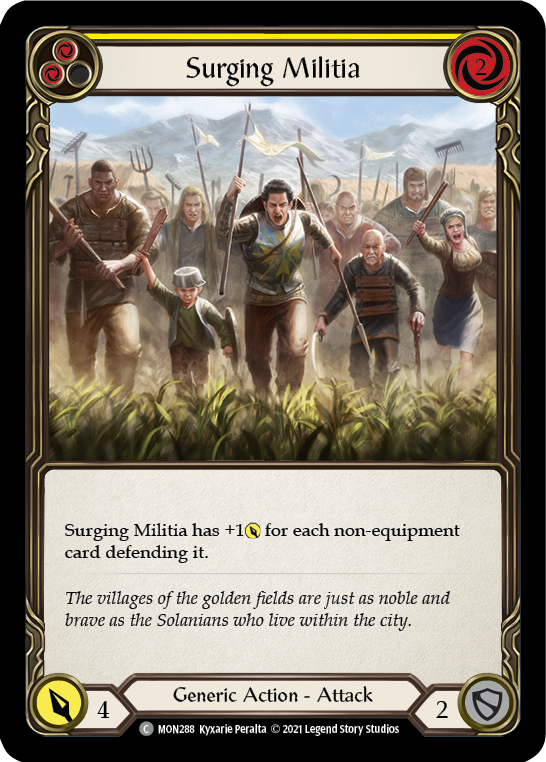 Surging Militia (Yellow) [MON288] 1st Edition Normal | The Gaming-Verse