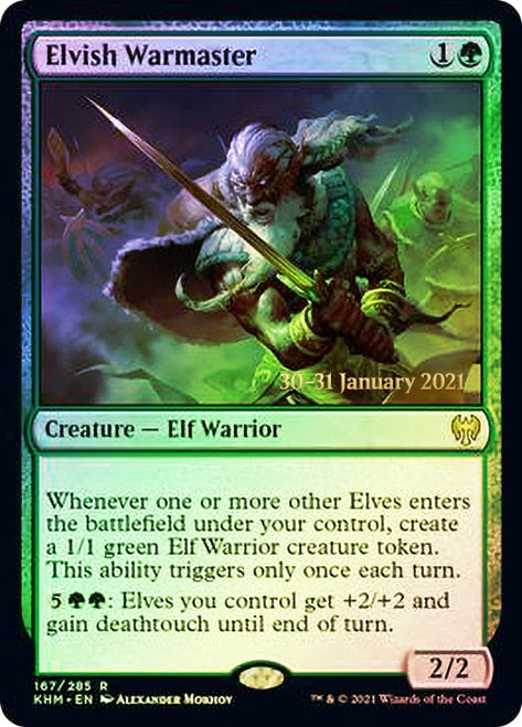 Elvish Warmaster  [Kaldheim Prerelease Promos] | The Gaming-Verse