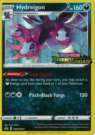 Hydreigon (SWSH037) (Prerelease Promo) [Sword & Shield: Black Star Promos] | The Gaming-Verse