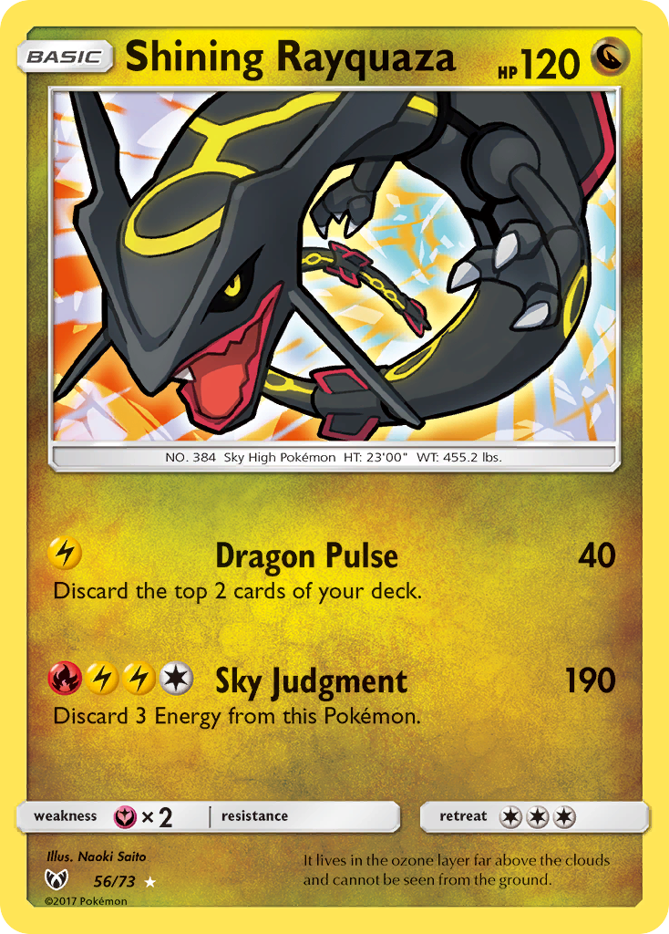 Shining Rayquaza (56/73) [Sun & Moon: Shining Legends] | The Gaming-Verse