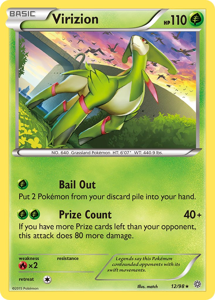 Virizion (12/98) (Theme Deck Exclusive) [XY: Ancient Origins] | The Gaming-Verse