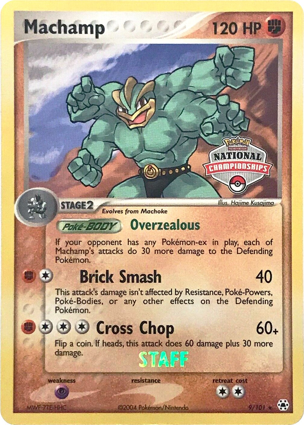 Machamp (9/101) (National Championships Promo) (Staff) [EX: Hidden Legends] | The Gaming-Verse