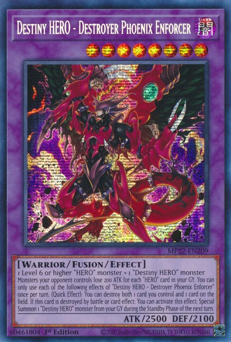 Destiny HERO - Destroyer Phoenix Enforcer [MP22-EN209] Prismatic Secret Rare | The Gaming-Verse