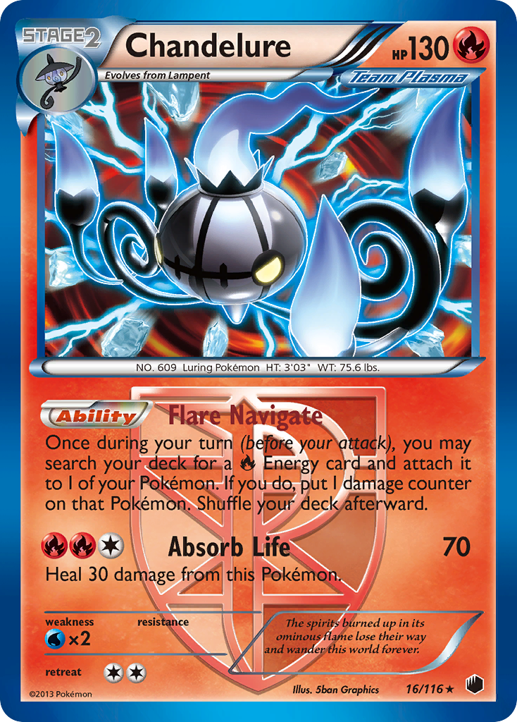 Chandelure (16/116) [Black & White: Plasma Freeze] | The Gaming-Verse