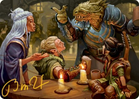 You Meet in a Tavern Art Card (Gold-Stamped Signature) [Dungeons & Dragons: Adventures in the Forgotten Realms Art Series] | The Gaming-Verse