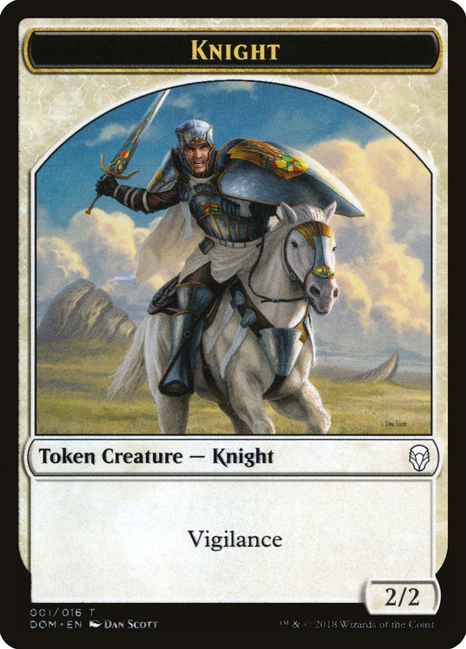 Knight (001/016) [Dominaria Tokens] | The Gaming-Verse