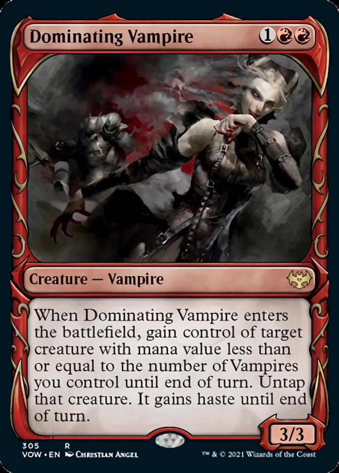 Dominating Vampire (Showcase Fang Frame) [Innistrad: Crimson Vow] | The Gaming-Verse