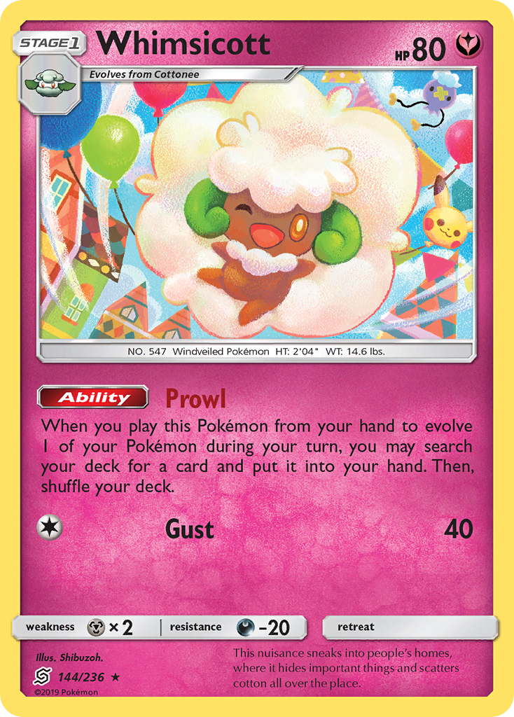 Whimsicott (144/236) [Sun & Moon: Unified Minds] | The Gaming-Verse